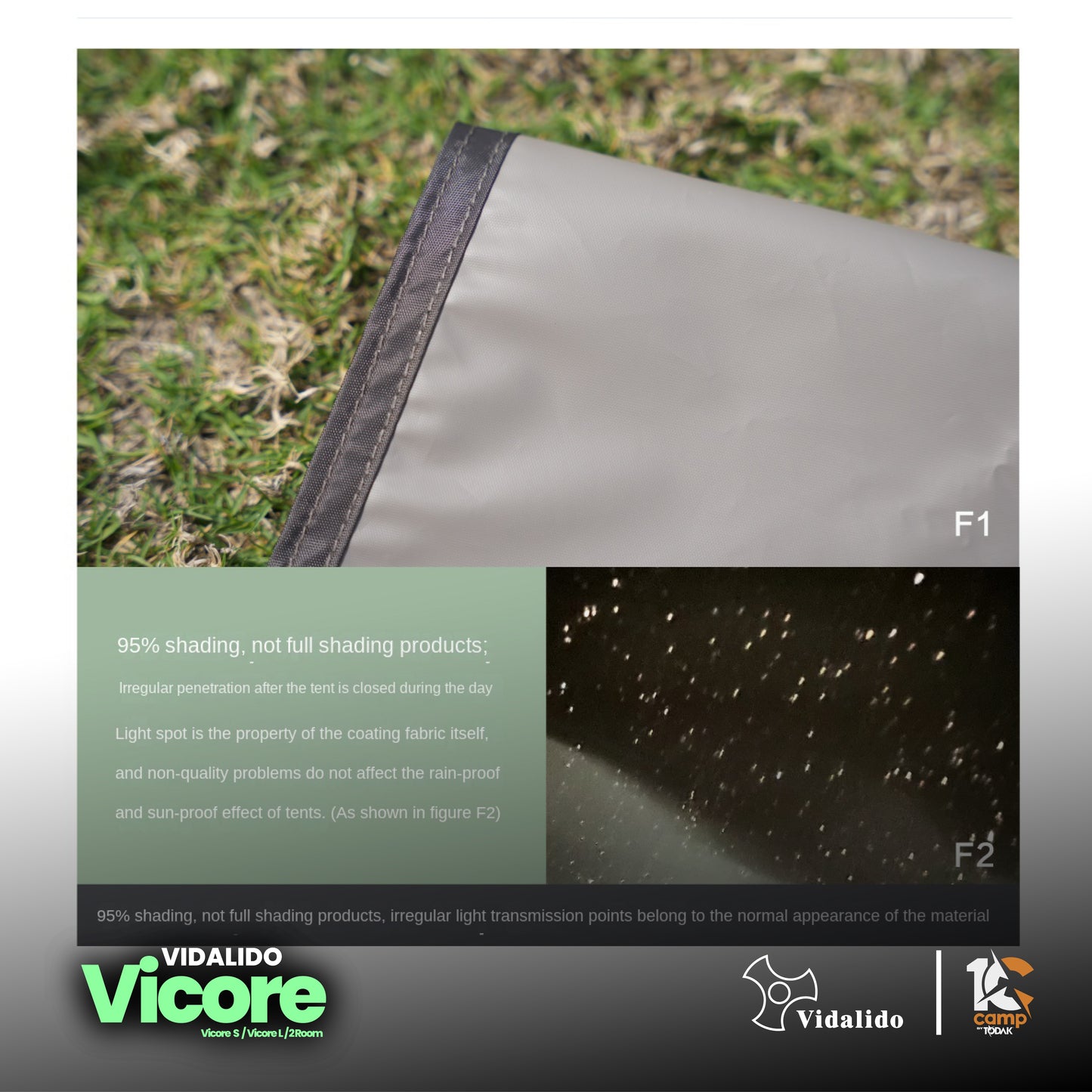 VD001~032 | VIDALIDO Vicore Camping Tent | VD001 | VD002 | VD032