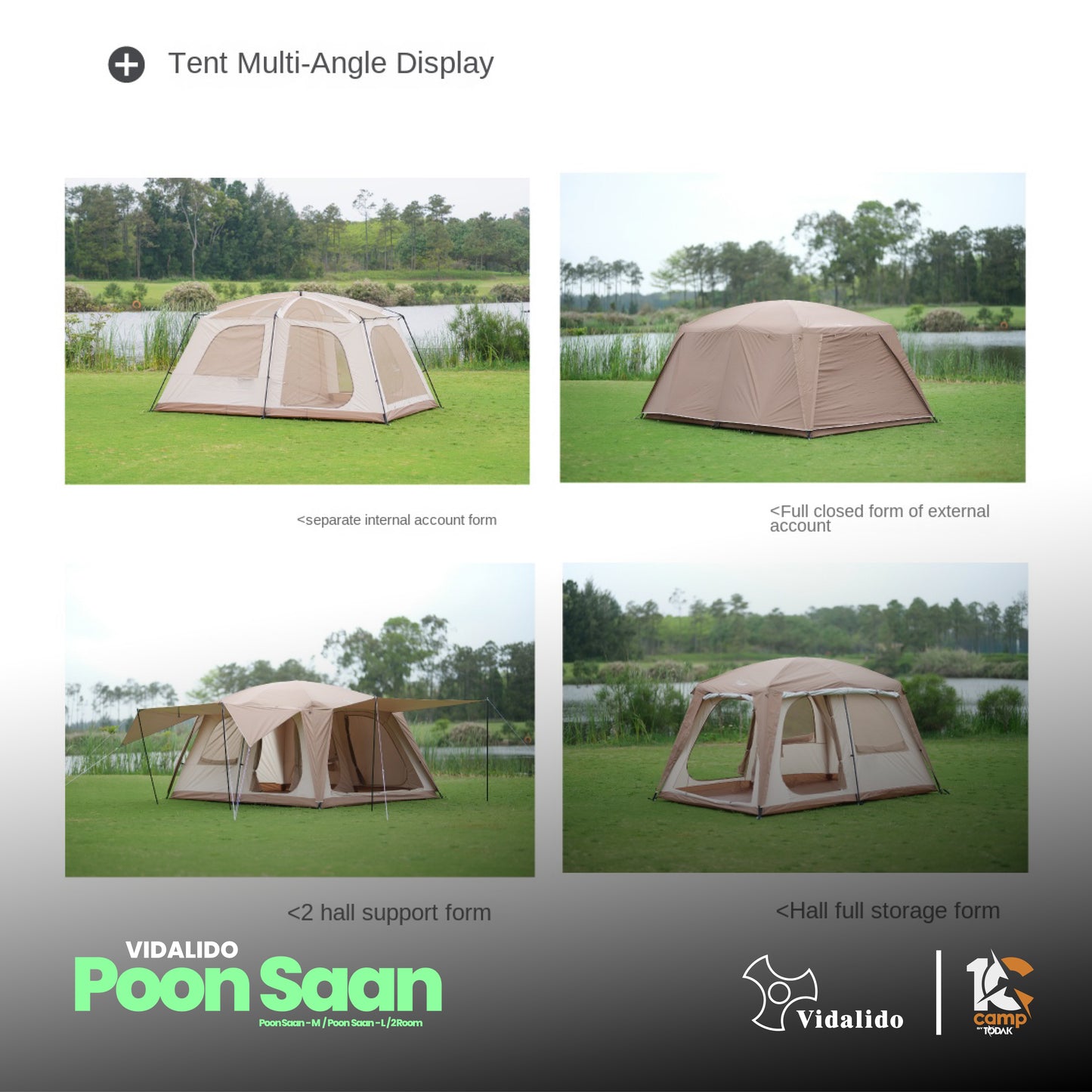 VD003~034 VIDALIDO Poon Saan Camping Tent | VD003 | VD004 | VD033 | VD034 |