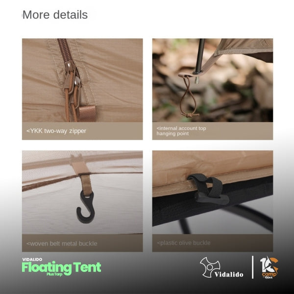 VD035-036 | VIDALIDO Floating Plus Tarp | VD035 BLACK | VD036 kHAKI |