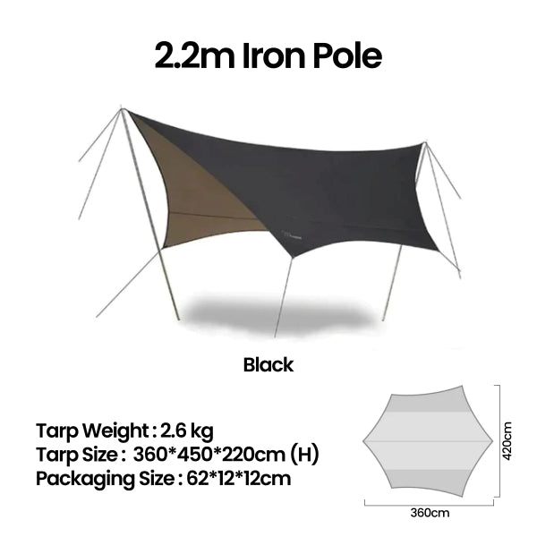 VD049-050 | VIDALIDO Butterfly Shape Tarp 3.6m x 4.2m | VD049 | VD050